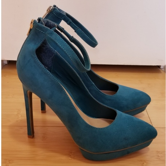 JustFab Shoes - Just Fab Turquoise Heels